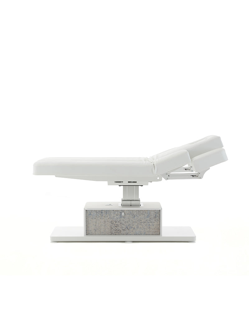 The Ben - Vit och grå massagebrits - med motor - med justerbara armstöd